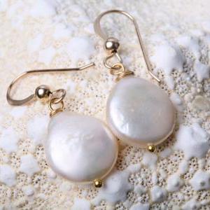 Classic High Quality Freshwater Coin Pearl Duo..