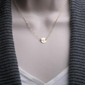 Tiny Monogram Necklace, GOLD Initia..