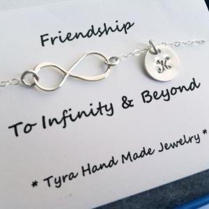 Infinity necklace with initial char..