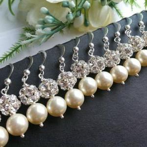 Set of 8,Bridesmaid Jewelry,Pearl a..