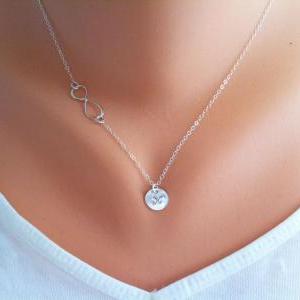 Infinity Necklace With Initial..