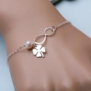 infinity love bracelet,Lucky Four l..