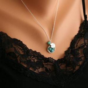 Original bird and nest necklace,Bir..