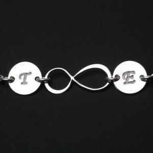 Infinity Initial Bracelet,initial..