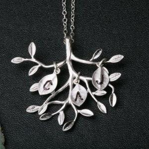 Family Tree Necklace,leaf..