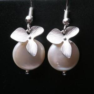 FreshWater Coin Pearl and Orchid Fl..