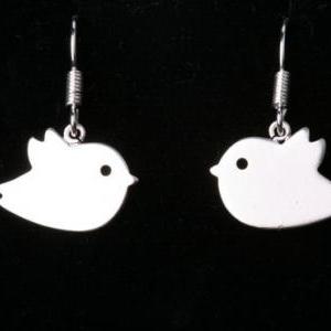 Love Bird Earrings,dangle Earrings,sterling..