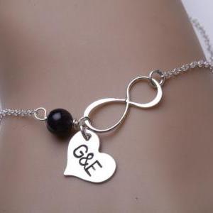 Infinity and large heart bracelet,h..