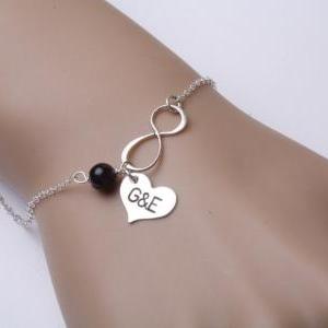 Infinity and large heart bracelet,h..