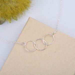 Circle Necklace,eternity Love Circle, Friend..