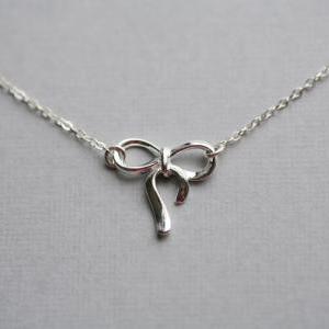 Sterling Silver Knot Necklace, Silver Knot..