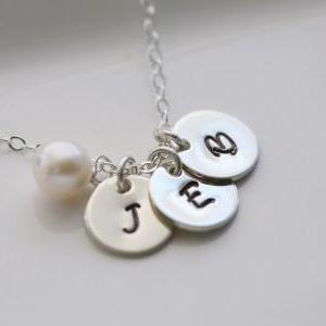 Three Initials Necklace,custome..