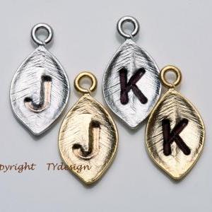 Set Of 8,personalized,infinity Leaf Initial..