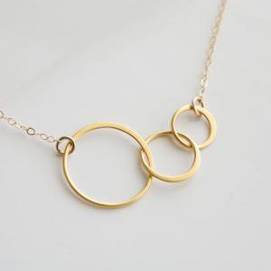 Friends Circle Necklace,gold Filled..