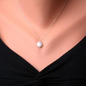 Fresh Water Coin Pearl Sterling Silver..
