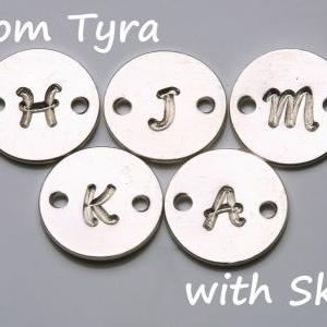 Seven Initial Letter Charm,tiny Initial Charm..