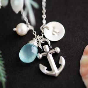 Anchor Necklace,personalized..