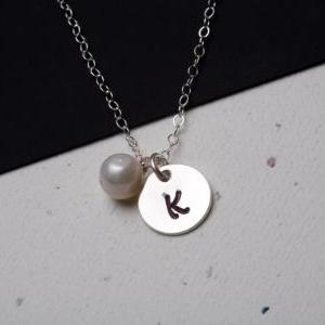 Customize Initial Necklace,sterling..