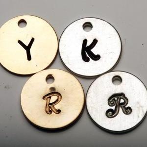 Thick,three Small Initial Letter Discs..