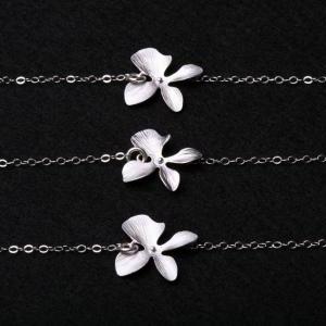 Bridesmaid Gifts,6 Sets.orchid Flower Sterling..