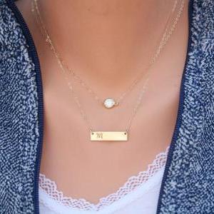 Personalized Double Layering Tiny Dot Bar..