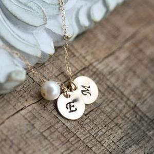 Personalized Necklace,two Initial Letter..