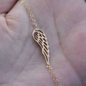Angel Wing Necklace,gold Wing Delicate..