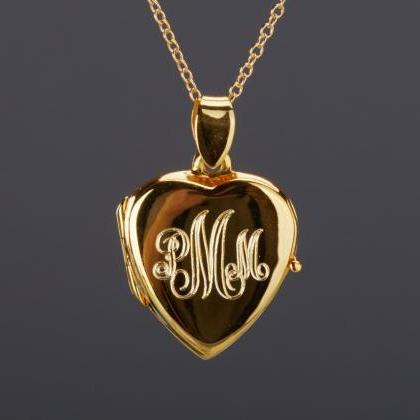 Custom Engraved Locket,rose Gold Heart..