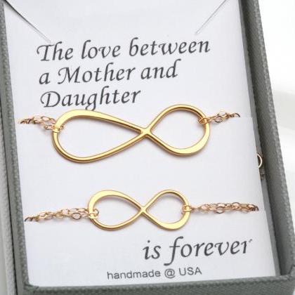 Mother Daughter Jewelry Set,infinity Bracelet..