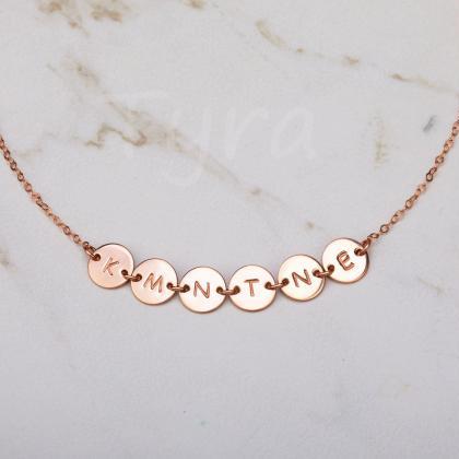 Initial Connector Necklace,family Monogram..