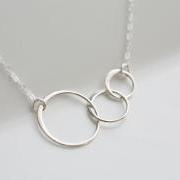 STERLING SILVER Circle Necklace,Eternity love circle,Endless Love,Karma,Friendship,Simple daily Jewelry