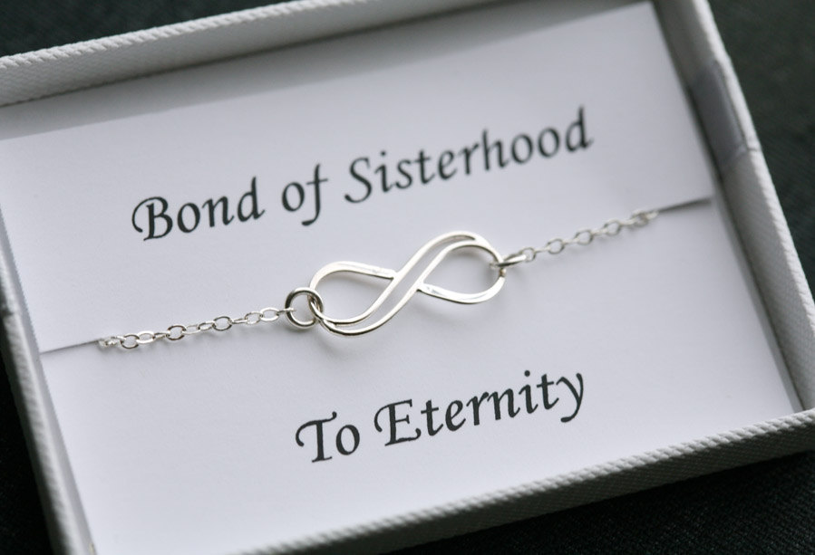 Sisterhood infinity love bracelet,sisters for infintiy,Mother of groom,Custom birthstone,Thank you card,greeting