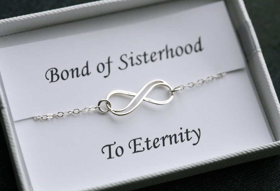 Sisterhood Infinity Love Bracelet,sisters For Infintiy,mother Of Groom,custom Birthstone,thank You Card,greeting