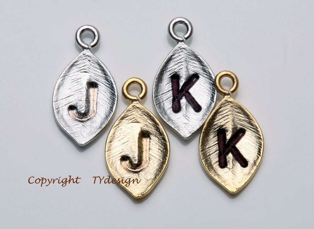 For Tydesign Jewelry Buyer Only,will Not Be Sold Separately.add One Gold Or Silver Plated Tiny Leaf Initial