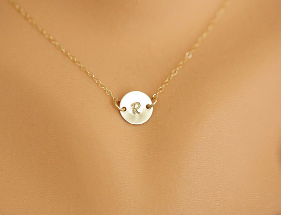 Personalized Necklace,Initial necklace,Gold Filled,Birthday,Bridesmaid gifts,Mother's Jewelry,Family,