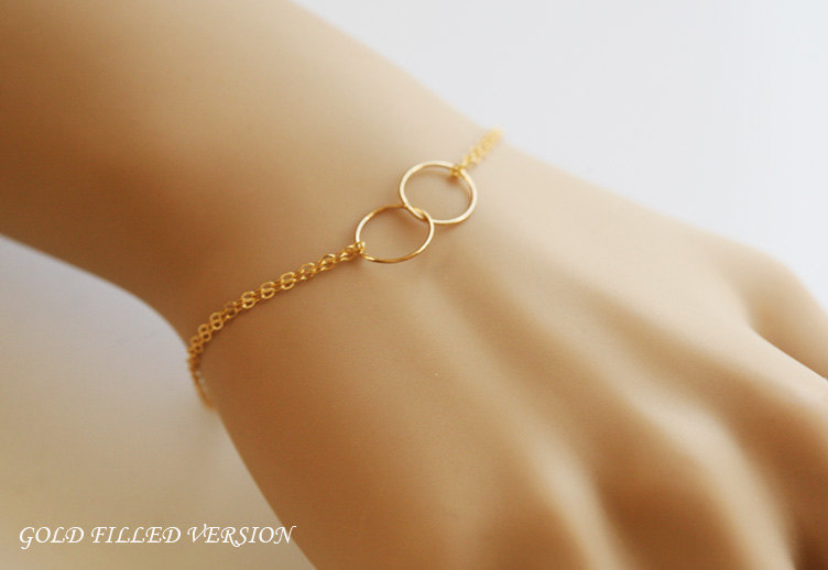 Best Friends Bracelet,gold Fill Bracelet,circle Karma Bracelet,eternity