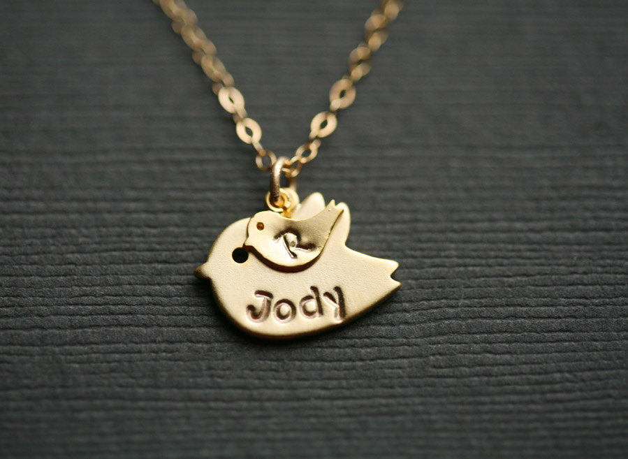 Up to 4 Initial Bird Initial Necklace