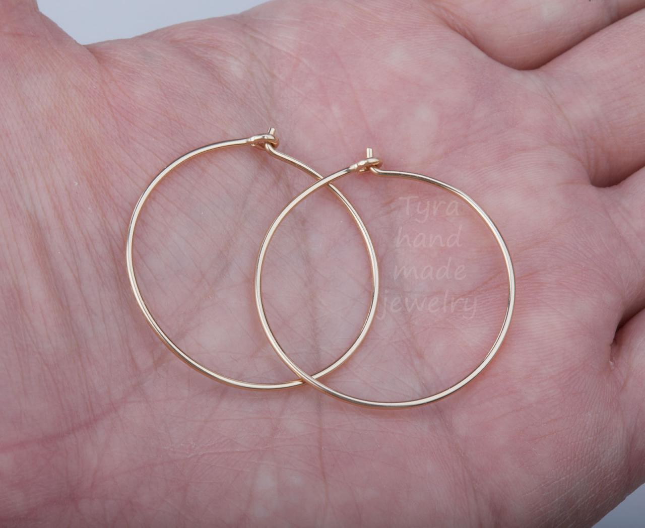 Gold Filled Large Hoop Earring,large Circle Earring,non Tarnish Gold Earring,everyday Earring,