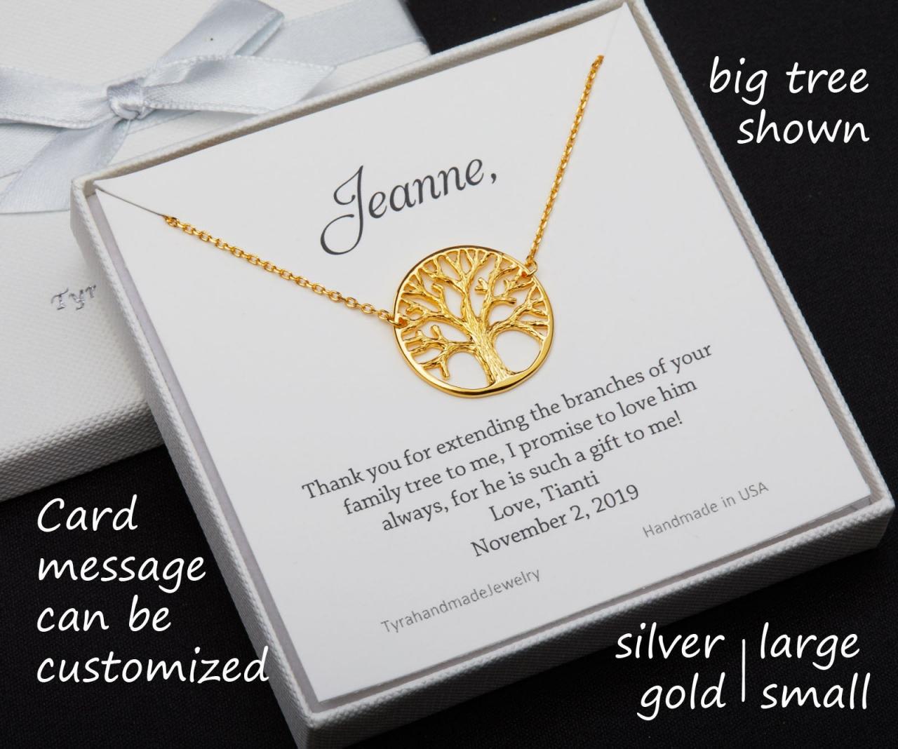 Family Tree Necklace,tree Of Life,mother's Day Gift,mother Of The Groom Gift,mother In Law Gift,gift From Bride To Mom,custom