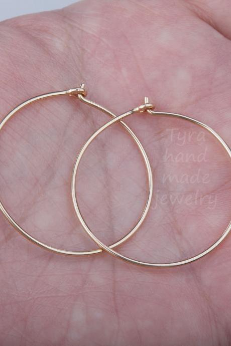 Gold filled large hoop earring,large circle earring,non tarnish gold earring,everyday earring,