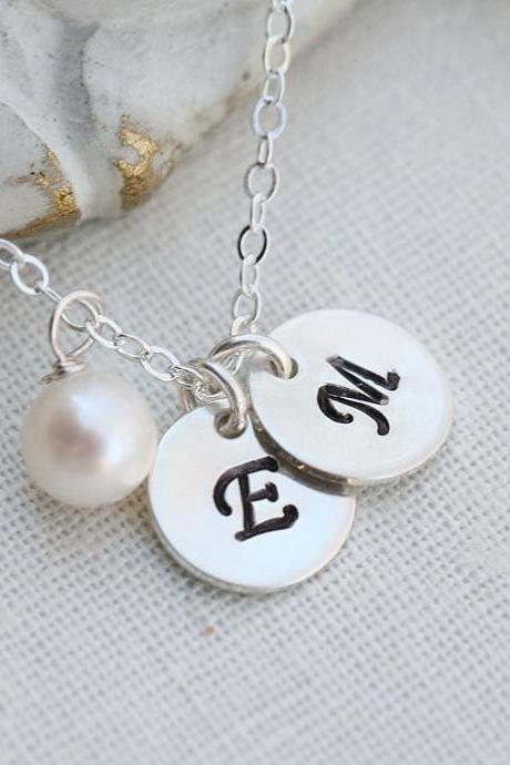 Personalized initial necklace,monogram tag necklace,hand stamped,custom font,custom birthstone,Sisterhood,Best Friend,Mom baby,Friendship