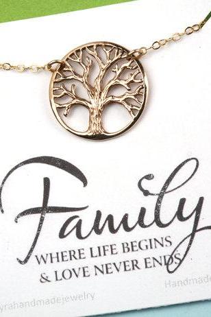 Family Tree Necklace,Mother's day gift,Gift for mother,Mother of the groom gift, mother in law gift, gift from bride to mom, Mother daughter