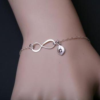 Infinity Initial Bracelet,..