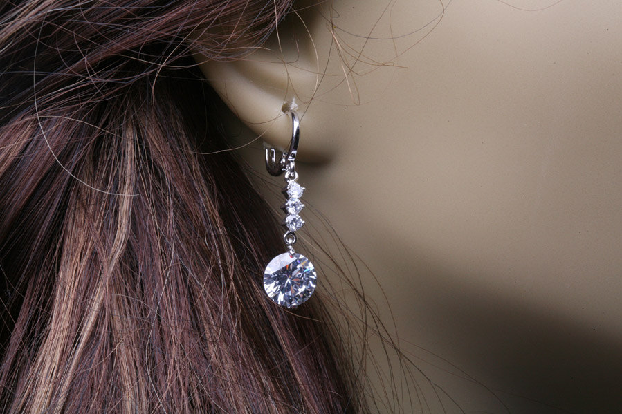 Bridal Earrings Cubic Zirconia Earrings,bridesmaid Earrings,dangle